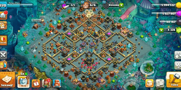 READY STOCK TOWN HALL 17 GAGAH | HERO MAX 4 (100/100/75/63/50/3) | EPIC SKILL 11 (MAX 3) | LEGENDARY SKIN 6 | GOLD SKIN 11