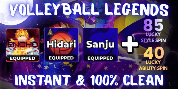 Akun 1 EVO + 2 Secret (Encho, Hidari, Sanju) - Volleyball Legends