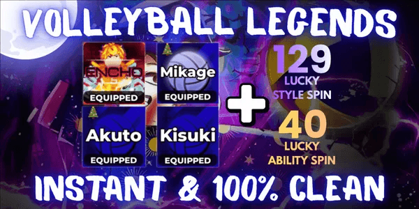 Account 1 EVO + 3 Secret (Encho, Twins, Mikage, Kisuki) - Volleyball Legends