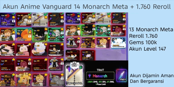 Akun Anime Vanguard Monarch Meta (3)
