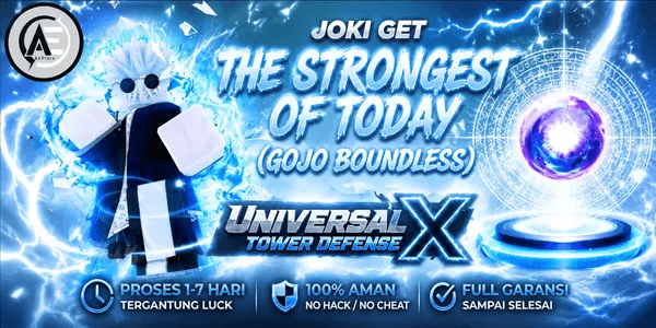 Joki Get The Strongest of Today (Gojo Boundless) + Full SS Stats || Universal Tower Defense X (UTDX) ||