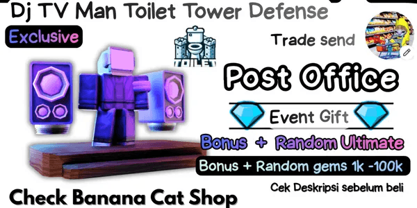 DJ TV Man | Bonus Gems + Random Ultimate Unit | Banana Cat Shop