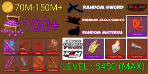 Akun King Legacy Max - Bloodmoon Twins - Saber - Abyssal Crab Axe - 5 Legendary Sword - Random Sword/accessories/material