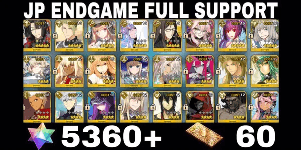 FGO JP ENDGAME ACCOUNT FULL SUPPORT + SQ