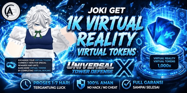 Gambar Product Joki Get 1K Virtual Reality Virtual Tokens || Universal Tower Defense X (UTDX) ||