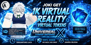 Joki Get 1K Virtual Reality Virtual Tokens || Universal Tower Defense X (UTDX) ||