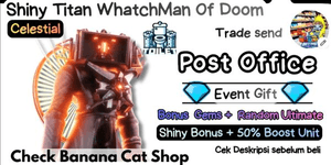 นาฬิกา Shiny Titan WatchMan Of Doom | WOD | โบนัสอัญมณี 1k - 100k | โบนัสสุ่ม Ultimate | Banana Cat Shop