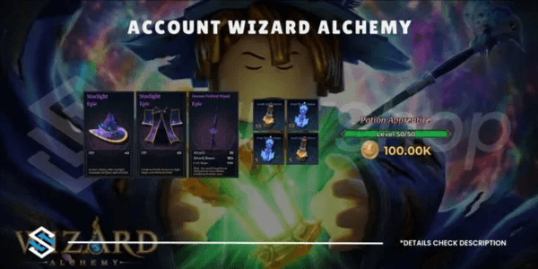 Wizard Alchemy Account lvl 50 Starlight Set