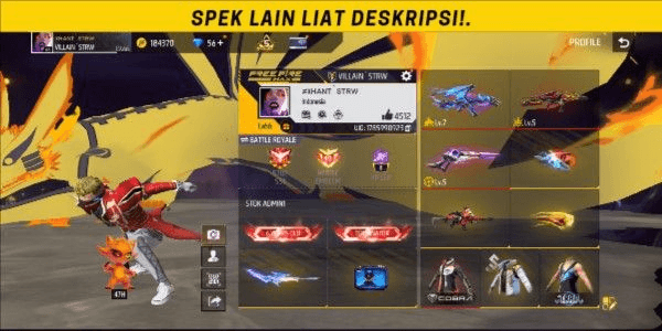 Gambar Product Free Fire account with great specs, student budget, guaranteed & safe