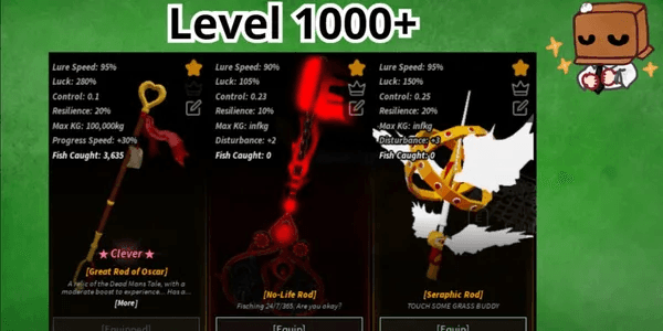 Fisch account level 1000+