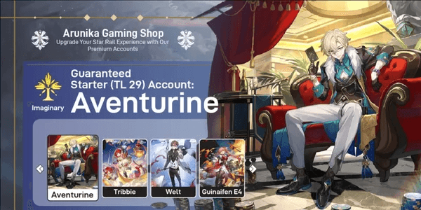 STARTER ACCOUNT - AVENTURINE + TRIBBIE + WELT || GUINAIFEN E4 [ASIA]