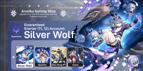 STARTER ACCOUNT - SILVER WOLF + SPARKLE + DAN HENG PT + CLARA [ASIA]