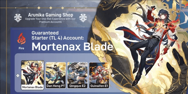 STARTER ACCOUNT - MORTENAX BLADE + DAN HENG PT || QINGQUE E2 + GUINAIFEN E1 [ASIA]