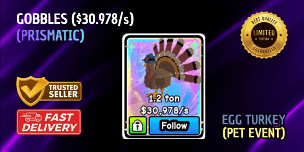 PET EVENT!!! - GOBBLES ($30.978/s) | Build A Zoo