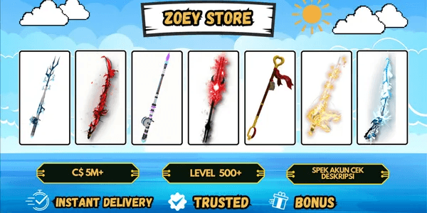 AKUN FISH LEVEL 500 || No Life Rod || Ethereal Prism Rod || Heaven's Rod