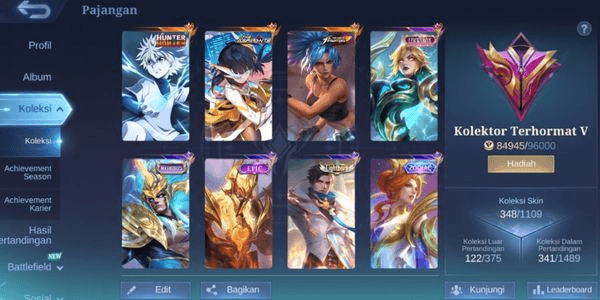 Gambar Product Honored Collector 5 with Harith Killua Ruby Aspirant skin and many more recall tlph