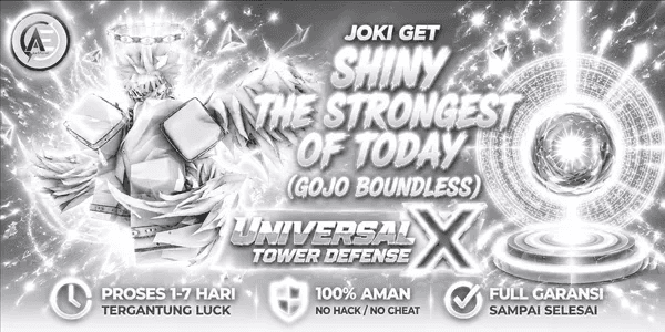 Joki Get Shiny The Strongest of Today (Gojo Boundless) + Full SS Stats || Universal Tower Defense X (UTDX) ||