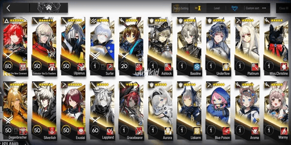 ARKNIGHTS GLOBAL STARTERMID 6*6 , LIMITED EXUSIAI ALTER , ULPIANUS,DEGENBRECHER,EXECUTOR ALTER,SILVERASH,EXUSIAI
