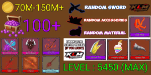 King Legacy Max Account - Bloodmoon Twins - Saber - Acromask - Ethereal - hell sword - Random Sword/accessories/material
