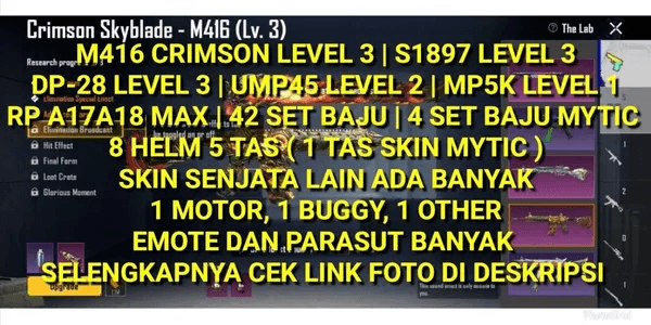 FLASH SALE PUBG THERE IS A LAB WEAPON
