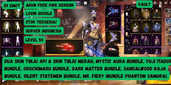 FREE FIRE ACCOUNT NEWBIE LEVEL 20