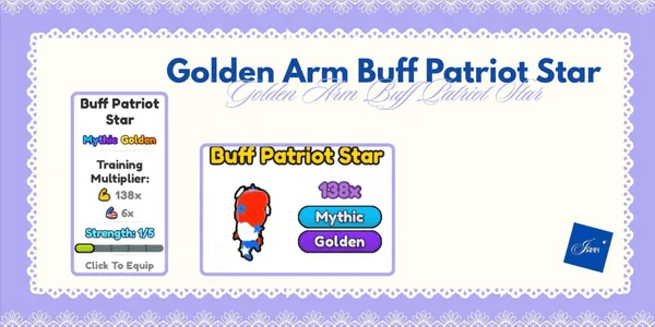 Golden Arm Patriot Star (138x Normal World, x6 Event World)