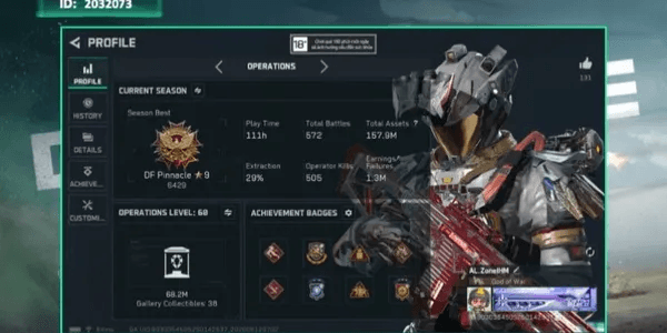 [GARENA] Vyron Cosmic Guardian Skin | K416 Elite - S | Mercy Knife | Adage Knife | Warehouse Value 158 Million | 5 Million Harvard Currency