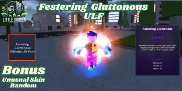 Fastering Gluttonous ULF Good Stats Bonus 2 Unusual Skin Random -  A Universal Time