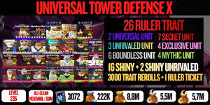 Account 26 Ruler + 16 Shiny (MAXED - Joyful Captain, Merciless God, Shiny King Sailor, Shiny Triple Threat, Angel Born In Hell 6 Boundless) - UTDX