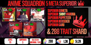 5 Superior Meta Account (Gometa, Shiny Madora, Puppeteer, Berserker, Garu) - Anime Squadron