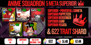 Account 5 Superior Meta (Gometa, Puppeteer, Berserker, Garu, Vegata) - Anime Squadron