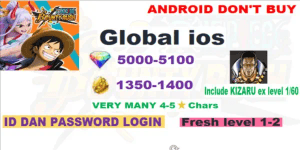 Gacha Account One Piece Bounty Rush iOS Global