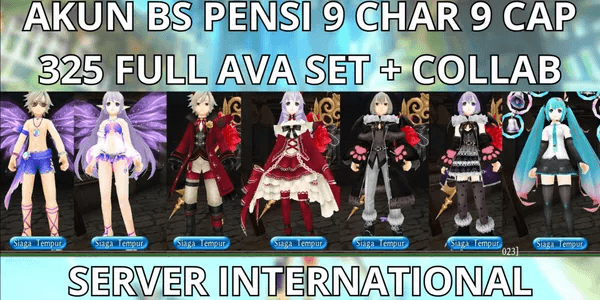 BS ACCOUNT RETIRED HIGH PROF 9 CHAR 9 CAP 325 SERVER INTER, FULL AVA SET+COLLAB HIGH AVA STAT, FULL EQ, READY TO USE, VIA MQ, ANTI HACKBACK, SUPER CHEAP
