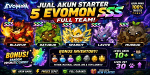 Starter Account 5 SSS (FULL TEAM) | Evomon