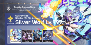 STARTER ACCOUNT - RATE ON (BANNER CHARACTERS) - SILVER WOLF LV.999 + KAFKA + HUOHUO + BRONYA || FOR DETAILS CHECK DESCRIPTION [ASIA]