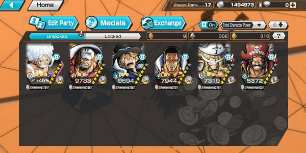 6 ex Extreme Max account | Nika V2 max | kizaru | Akainu | sabo | Log Bandai | Solo Fresh | [Android/iOS] - One Piece Bounty Rush