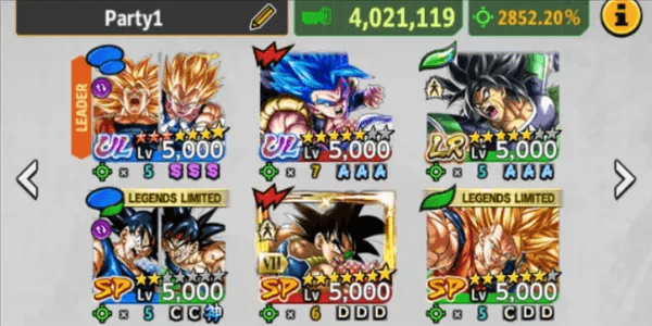 DBL Account | UL Goku & Vegeta *3+ | UL Gogeta | LR Broly [Android/iOS]