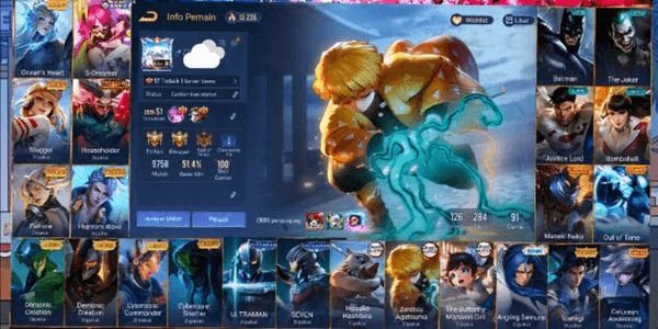 Gambar Product AOV S2 Sultan | 126 Hero • 290 Skin | Collab KNY + Ultraman | Siap Main