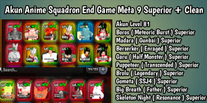 Anime Squadron Meta END GAME Account!
