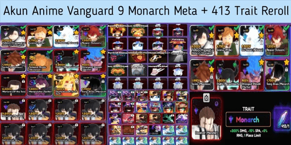 Anime Vanguard Monarch Meta Account