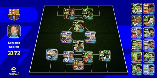 Akun eFootball rating 3170+ 12 Epic & 7 Showtime sesuai foto - murah & bergaransi