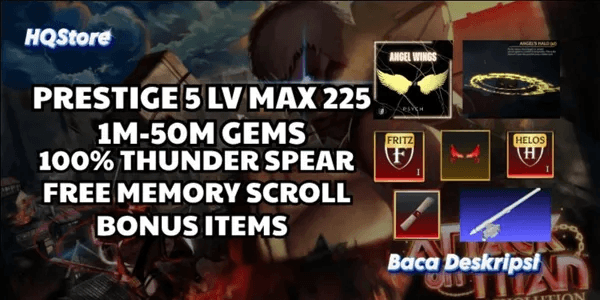 AOTR Account Many Bonuses - Attack on Titan Revolution