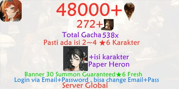 Reverse Gacha Account 1999-1
