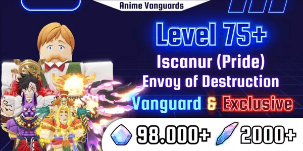 Accounts Anime Vanguards Lvl 75 | Instant Delivery
