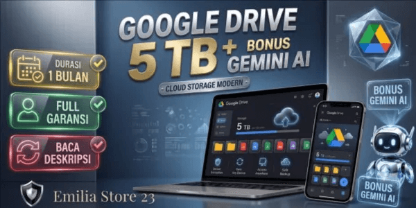 Google Drive 5TB + Gemini AI Pro 1 Month
