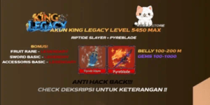 King Legacy Account (LEVEL MAX) + PyreBlade + Riptide