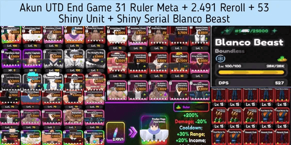 Akun Universal Tower Defense Ruler Meta (1)