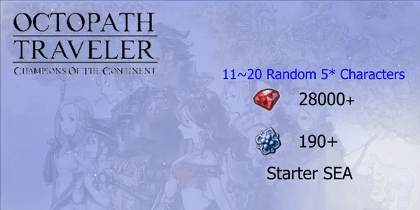 Reroll Account Octopath Traveler CotC [SEA]#1