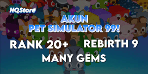 PS99 Account Rank 20+ | Rebirth 9 | Bonus More Gems | High Progress | Full Access - Pet Simulator 99