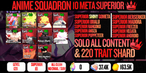 10 Superior Meta Account (Shiny Gometa, Bralu, Puppeteer, Berserker, Falcon, Rangaku, Akoza, Baras, Garu, Woo) - Anime Squadron